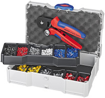 TANOS® Mini-sistainer for cable lugs, complete set: press pliers KN-975304, insulated contact sleeves
