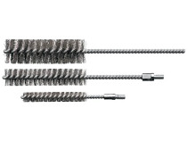 Brush ruff IBE, 180*80 mm, diameter 16 mm, steel corrugated wire STA 0.15 mm, shank 2.5 mm