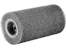 Щетка цилиндрическая гофрированная, Д300 мм, ширина 460 мм, нержавеющая гофрированная проволока ROH 0,35 мм, посадочное отверстие 100 мм