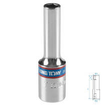 Головка торцевая глубокая шестигранная 3/8", 7 мм KING TONY 323507M