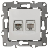 Розетка ЭРА Серия 12 12-3109-01 комбинированная RJ45+RJ11 IP20 белый