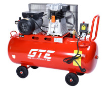 Компрессор пневматический 220В 3.0кВт 8атм. 300л/мин. ресивер-100л поршн. ремен. одноступенчатый GTE