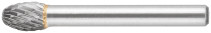 Шарошка карбидная, штифт 6 мм, тип "E", овальная 8х13х58 мм