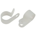 Скоба кабельная нейлоновая под винт ЭРА NO-225-289 5 мм белая 10 шт