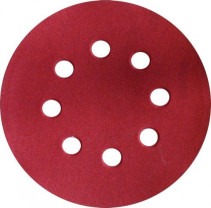 Шлифкруги Ф125 мм, К400, на липучей основе с отверстиями, 5 штук, для дерева и металла
