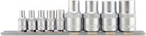 Набор головок TORX E4-E16 (DR1/4"&1/2"; 9пр; планка) (АвтоDело) 39829