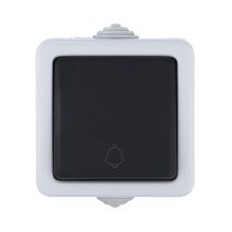 EF600SD Single-key switch with self-return (circuit 1T) with the symbol "bell", 16 A (gray), AQUA