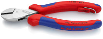 KNIPEX X-Cut® бокорезы, рез: провол. мягк. Ø 4.8 мм, ср. Ø 3.8 мм, тв. Ø 2.7 мм, роял. струна Ø 2.2 мм, L-160 мм, хром, 2-к ручки, страх. крепл.