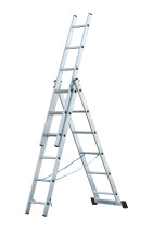 Three-section aluminum ladder, 3 sections of 6 steps AL 3x6 P60