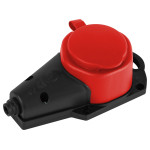 ERA KX-1e-RED-IP44 rubber earthing pad 1 socket 16A IP44 red