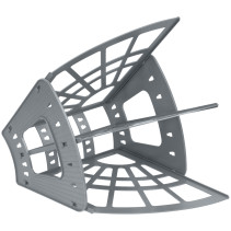 Paper tray fan STAMP "Economy", 3-section, gray