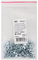 Гайка оцинкованная М5 100 шт DIN 934 фасовка