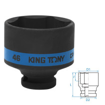 Головка торцевая ударная шестигранная 1/2", 46 мм KING TONY 453546M