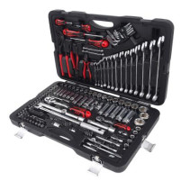 145-piece tool kit, 1/4",1/2" 6-sided in a JTC case