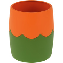 Stand-glass STAMM, plastic, round, two-tone green-orange