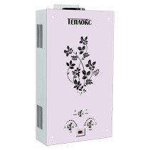 ГПВС-10 (ГПВС-10-Ц1), Газовый проточный водонагреватель ТЕПЛОКС, 20 кВт, расход 10 л/мин., со стеклом ПС-Цветок1