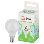 Лампа светодиодная ЭРА GREEN LINE LED P45-6W-840-E14 GL 6Вт шар яркий белый свет E14