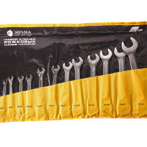 Набор ключей рожковых (6х7,8х9,8.10,10х12,12х13,13х14,16х17,17х19,19х22,22х24,24х27,27х32мм) планшет 12 предметов CrV PRO ЭВРИКА 1/8