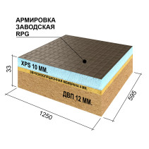 Comfort panel+ 1250x595x33 #1 Basic 10/membrane 4/fiberboard 19