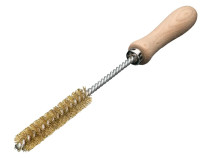 IBM brush brush with handle, 300*100 mm, diameter 25 mm, brass corrugated wire MES 0.25 mm