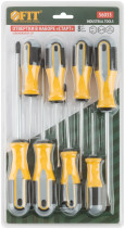 Отвертки "Старт", CrV сталь, прорезиненные ручки, блистер, набор 8 шт.