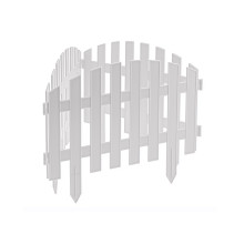 Decorative garden fence for cottages and gardens Geoplastboard 310x27 cm, white
