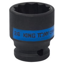 Головка торцевая ударная двенадцатигранная 1/2", 26 мм KING TONY 453026M