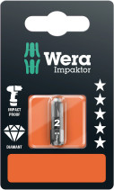 855/1 IMP DC Impaktor PZ SB бита ударная, алмазное покрытие, хвостовик 1/4" C 6.3, PZ 2 x 25 мм, с держателем-еврослот