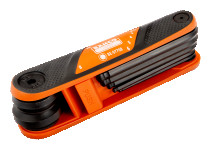 Набор складных шестигранных Г-образных ключей с шаровым наконечником 2,5 - 10 мм, 7 шт, с двухкомпонентной рукояткой