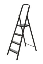 Compact steel stepladder, 4 steps, weight 5.3 kg