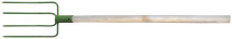 4-horned manure pitchfork welded with wooden handle