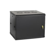 Шкаф телекоммуникационный Ripo 126060MM/B 19" настенный 12U 600х600 черный дверь металл