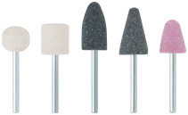 Abrasive balls for metal, 5 pcs., shank 3 mm