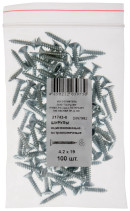 Шурупы оцинкованные, остроконечные DIN7982, 4,2 х 19 (фасовка 100 шт)