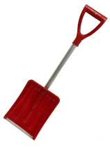 Лопата автомобильная ЦВЕТНАЯ "Авто-Актив" 275х365мм с алюминиевой планкой с алюм. черенком и V-ручкой