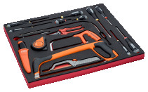 Fit&Go Screwdriver set + cutting tool + measuring tool in a bed, 17 items