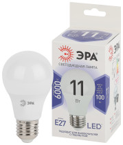 Лампа светодиодная ЭРА STD LED A60-11W-860-E27 11Вт груша холодный дневной свет Е27