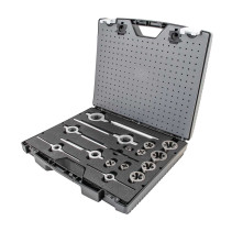 Набор ручных метчиков и плашек NORGAU Industrial UNF 1/4-1", 37 предметов