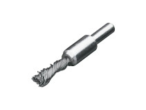 Щетка кисть жгутовая, Д10 мм, хвостовик 6 мм, 1 жгут, стальная гофрированная проволока STH 0,35 мм, длина рабочей части 25 мм