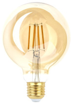 LED lamp ERA F-LED G95-7W-824-E27 gold 7W filament ball golden warm white light E27