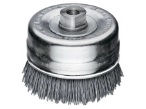 Щетка чашечная гофрированная, Д90 мм, посадка М14, нейлон абразив SIC K 80/1,2 мм