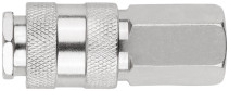 Quick-release adapter with shut-off valve with 1/4" internal thread
