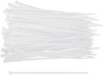 Хомуты нейлоновые для проводов, белые 100 шт., 2,5х120 мм