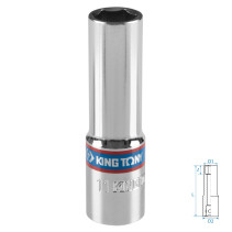 Головка торцевая глубокая шестигранная 3/8", 11 мм KING TONY 323511M