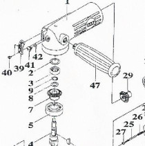 MIGHTY SEVEN Repair Kit for pneumatic grinder (USM) QB-135, konich kit