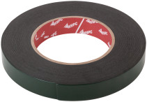 Лента монтажная клейкая на вспененной основе, черная 19 мм х 10 м