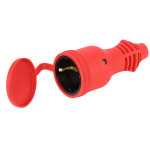 ERA RX11-R-IP44 Rubber socket with earthing 16A IP44 straight red