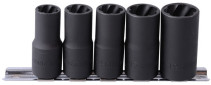 A set of end heads for damaged nuts and bolts, 12, 13, 14, 17, 19 mm, 5 pieces KING TONY 9TD035MR