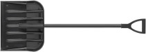 Snow shovel Pro polycarbonate black, aluminum handle, medium 460x400x1380 mm