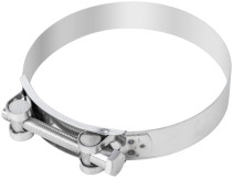 Хомут обжимной силовой шарнирный, нерж.сталь 131-139 мм